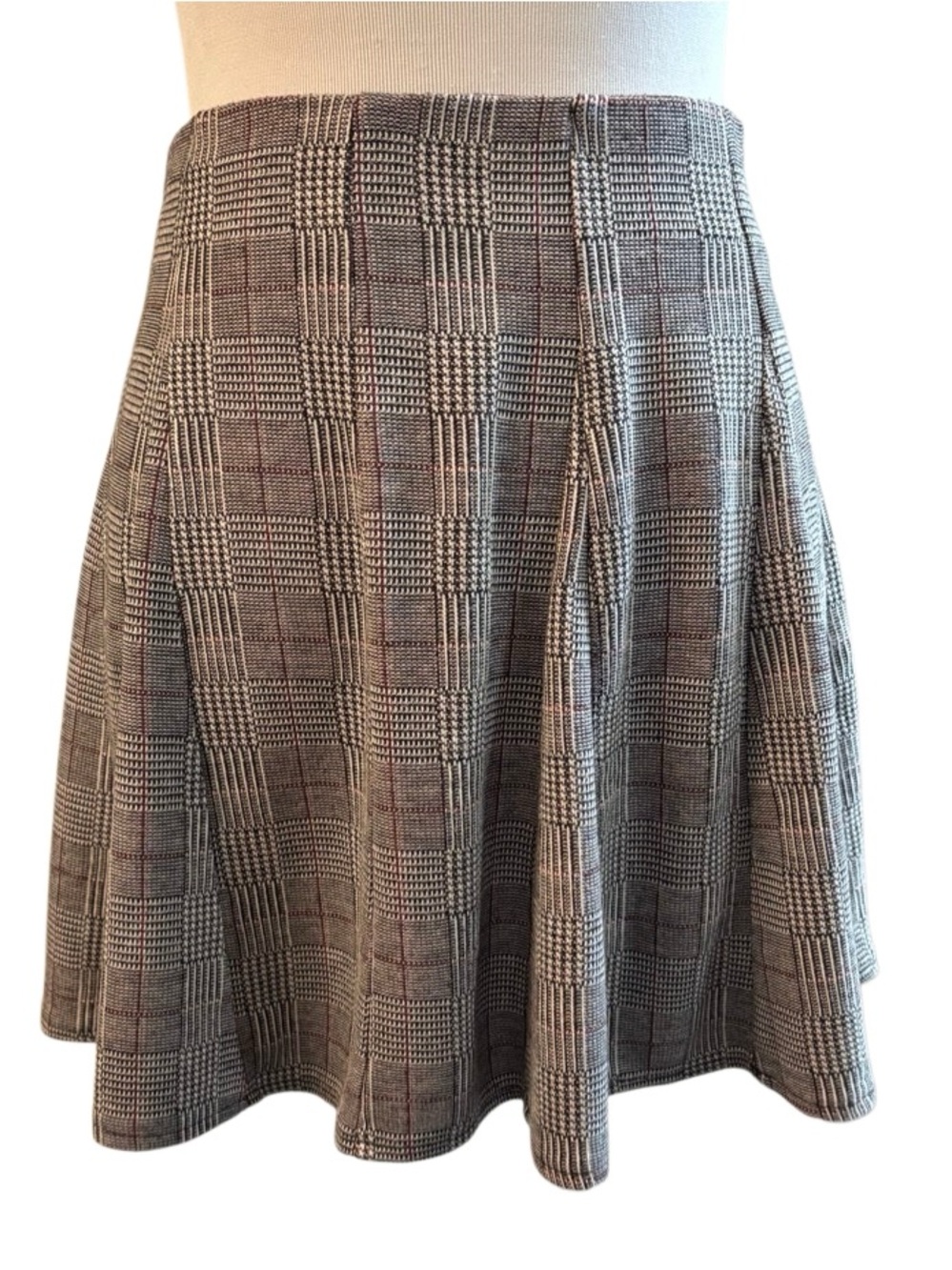 American Eagle AEO Plaid Pleated Skater Mini Skirt S Made in Italy